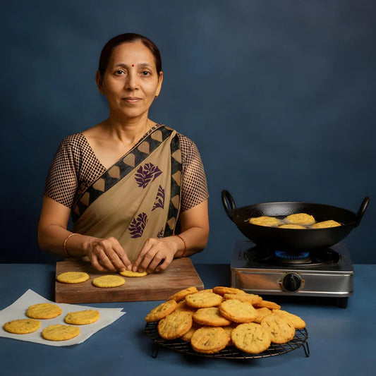 Moong Dal Mathri (Crispy Lentil Snack Bites)