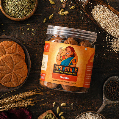 Thekua (Whole Wheat Jaggery Cookie)