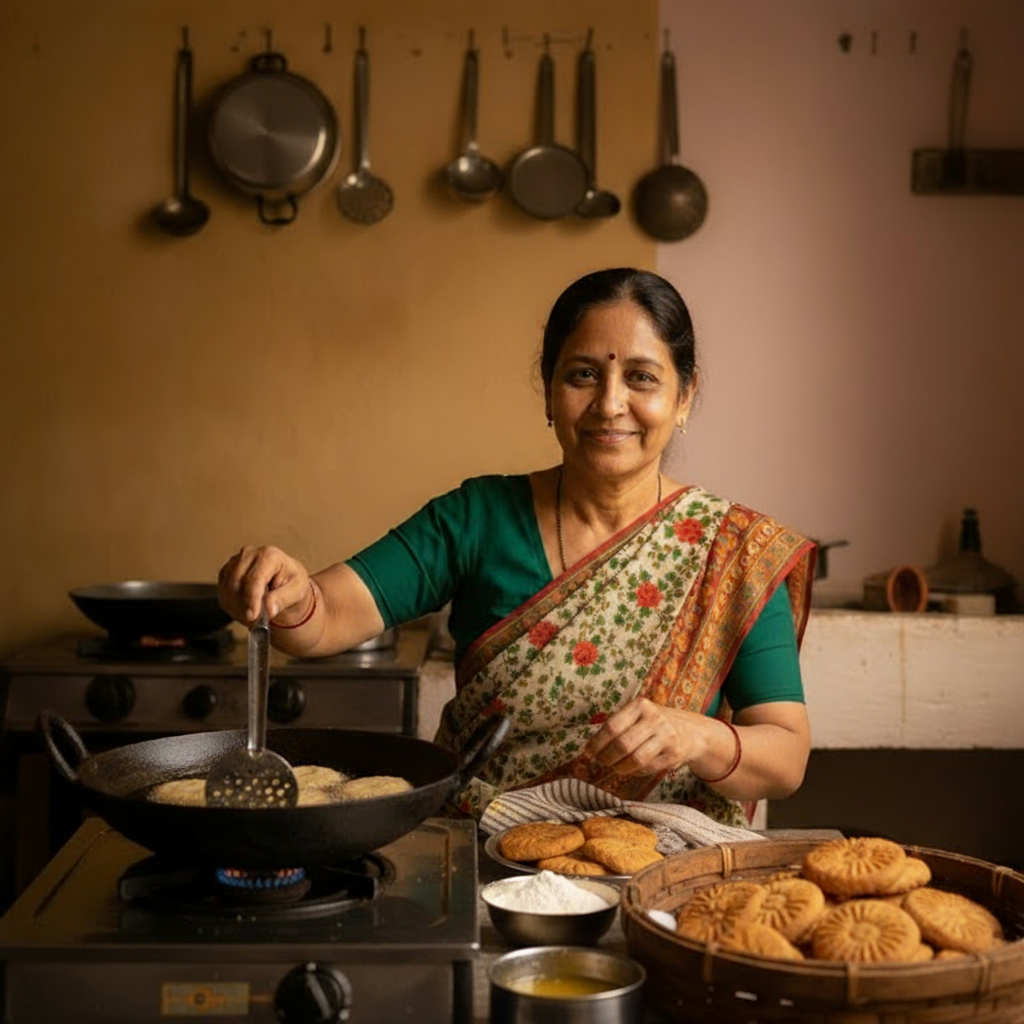 Thekua (Whole Wheat Jaggery Cookie)