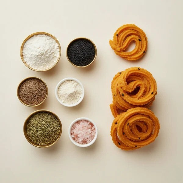 Murukku (Twisted Rice & Dal Crunch)