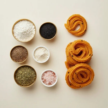 Murukku (Twisted Rice & Dal Crunch)