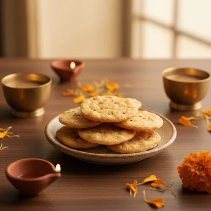 Methi Mathri (Fenugreek-Flavoured Crisp Discs)