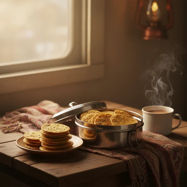 Moong Dal Mathri (Crispy Lentil Snack Bites)