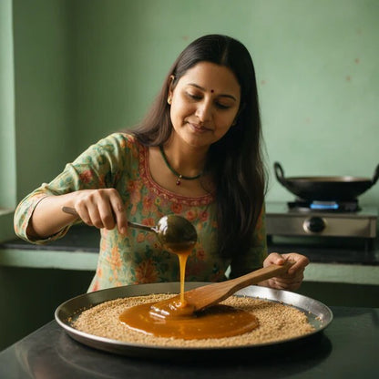 Tikri (Sesame-Jaggery Brittle)