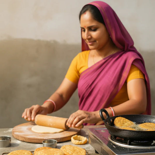 Methi Mathri (Fenugreek-Flavoured Crisp Discs)