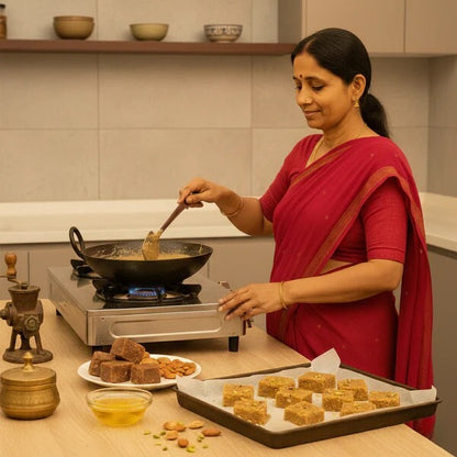 Channa Badam Barfi (Protein-Rich Nut Fudge)