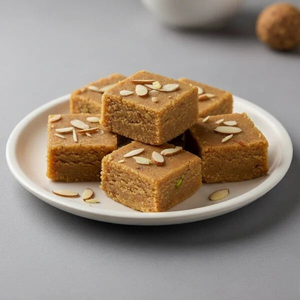 Channa Badam Barfi (Protein-Rich Nut Fudge)