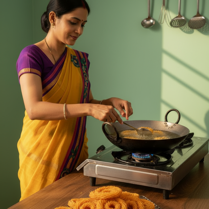 Murukku (Twisted Rice & Dal Crunch)