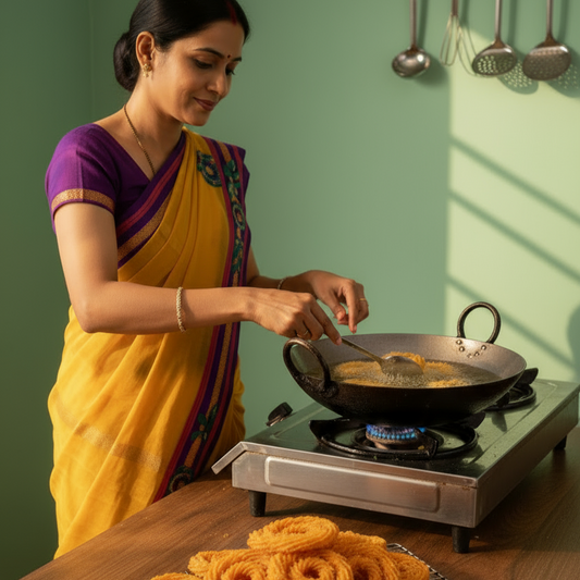 Murukku (Twisted Rice & Dal Crunch)