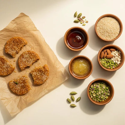 Tikri (Sesame-Jaggery Brittle)