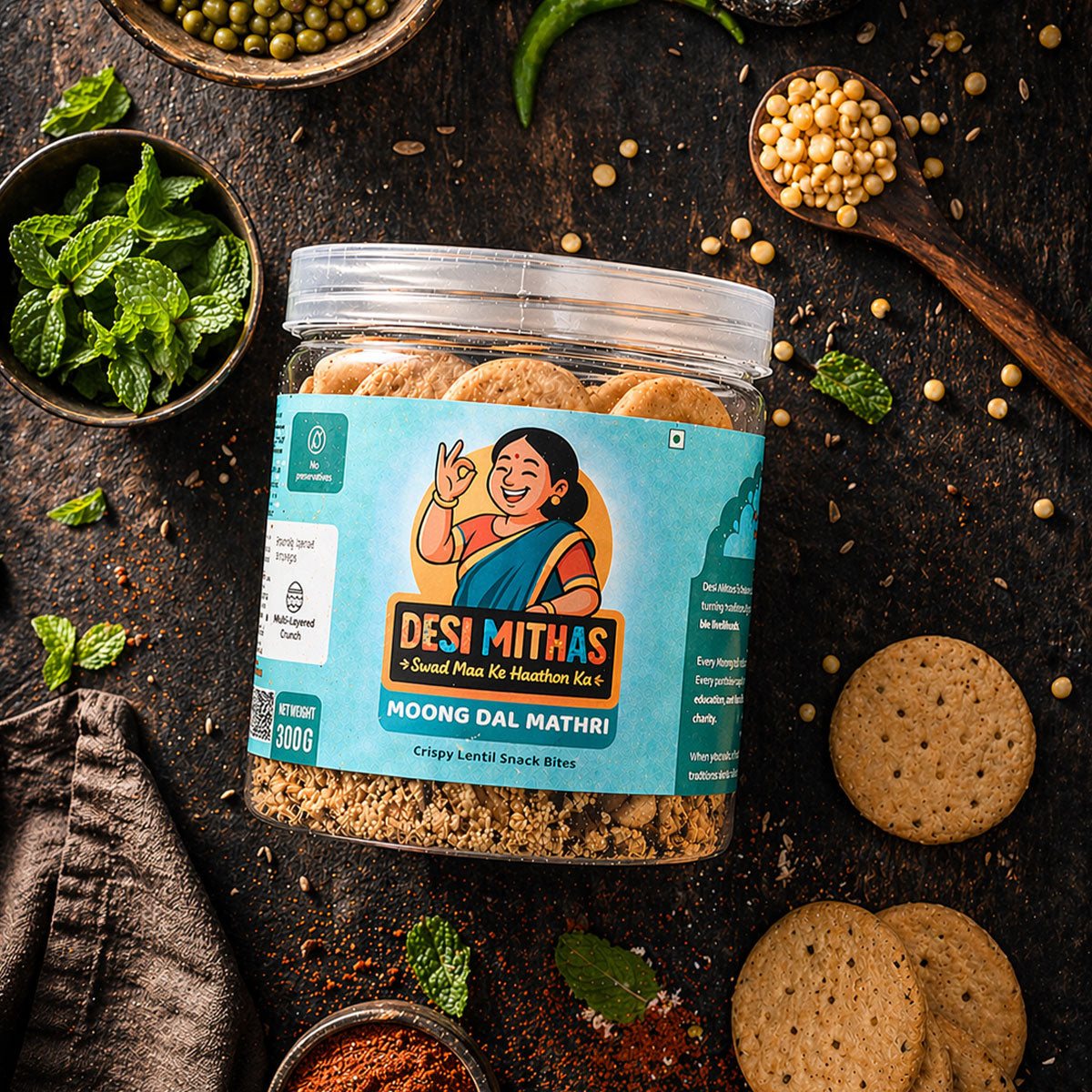 Moong Dal Mathri (Crispy Lentil Snack Bites)