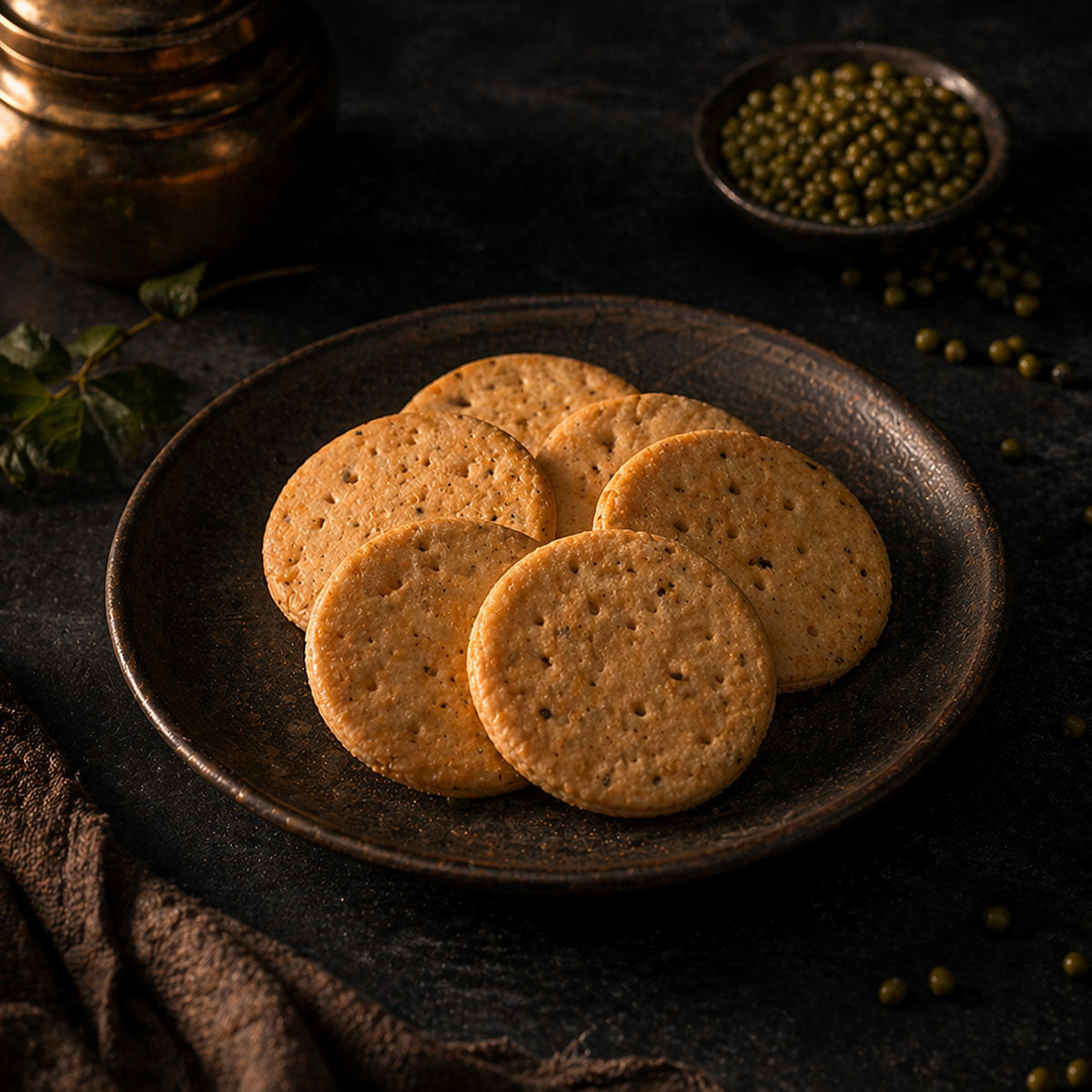 Moong Dal Mathri (Crispy Lentil Snack Bites)